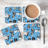 Love Scotland Individual Coaster - blue