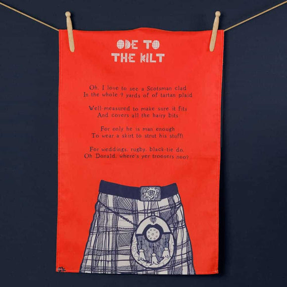 Ode to the Kilt Tea Towel