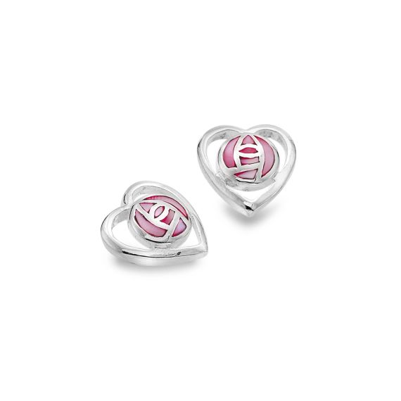 Mackintosh Pink Heart Stud