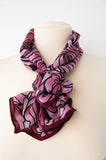 Rose & Teardop Crêpe de Chine Silk Scarf