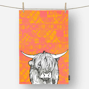 Tartan Cow Tea Towel